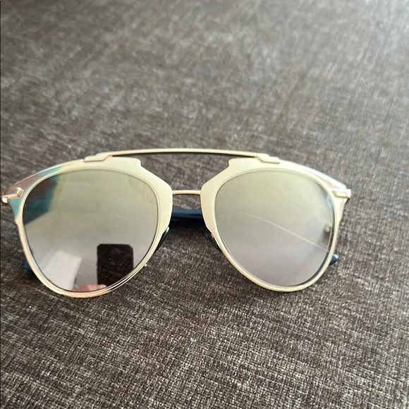 Dior | Accessories | Dior Rose Gold And Navy Blue Sunglasses 